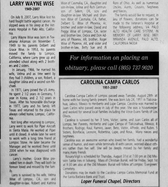 Clipping from The Lompoc Record